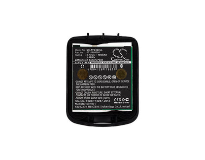 Black, 3.7V, 700mAh, Li-ion Battery fits Funkwerk, Dect Fc4 Medical, Fc4, 2.59Wh