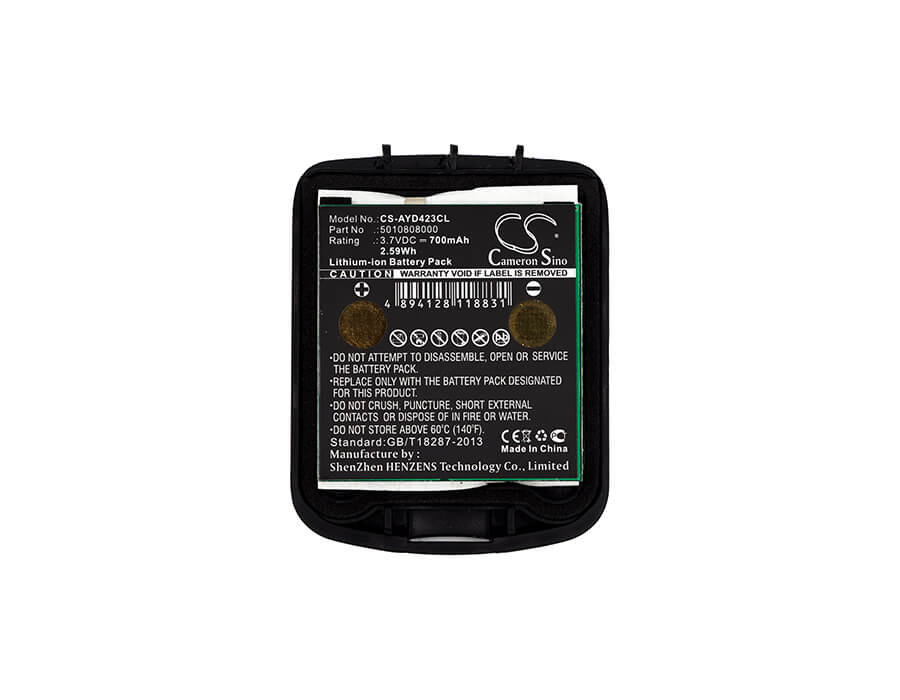 Black, 3.7V, 700mAh, Li-ion Battery fits Tennovis, Integral D4, 2.59Wh