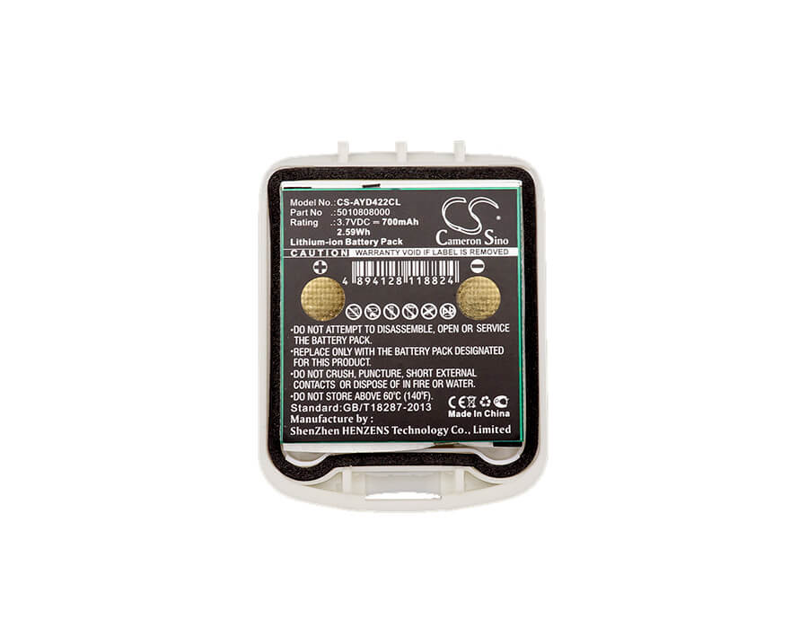 White, 3.7V, 700mAh, Li-ion Battery fits Mobilteil, Ip65, 2.59Wh
