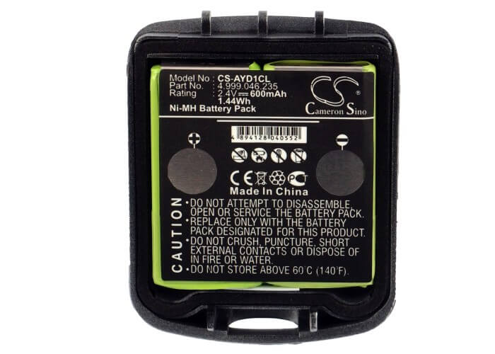 2.4V, 600mAh, Ni-MH Battery fits Funkwerk, D4 Office, Dect Fc1ex, 1.44Wh