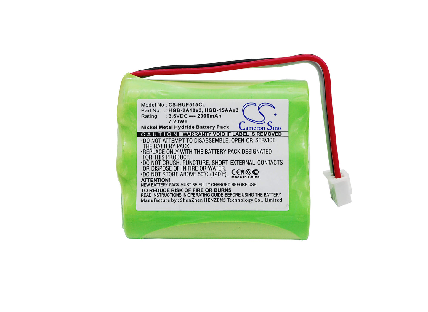 3.6V, 2000mAh, Ni-MH Battery fits Huawei, 515h, Ets2022, 7.2Wh