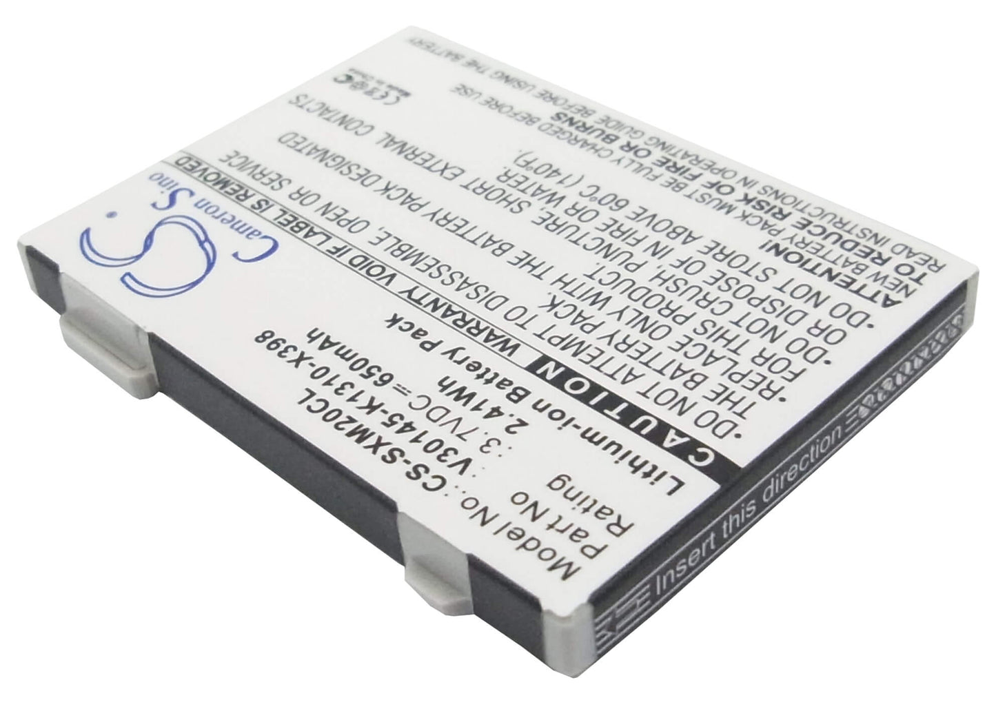 3.7V, 650mAh, Li-ion Battery fits Siemens, Gigaset M2, Gigaset M2 Plus, 2.405Wh