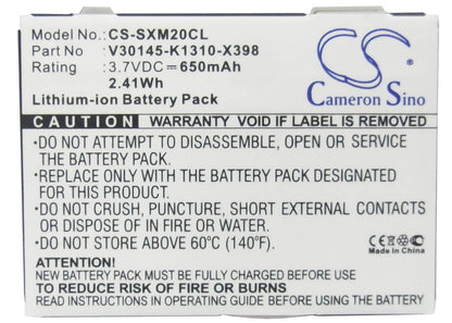 3.7V, 650mAh, Li-ion Battery fits Siemens, Gigaset M2, Gigaset M2 Plus, 2.405Wh
