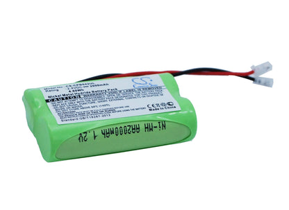 2.4V, 2000mAh, Ni-MH Battery fits Universel, Aa X 2, 4.8Wh