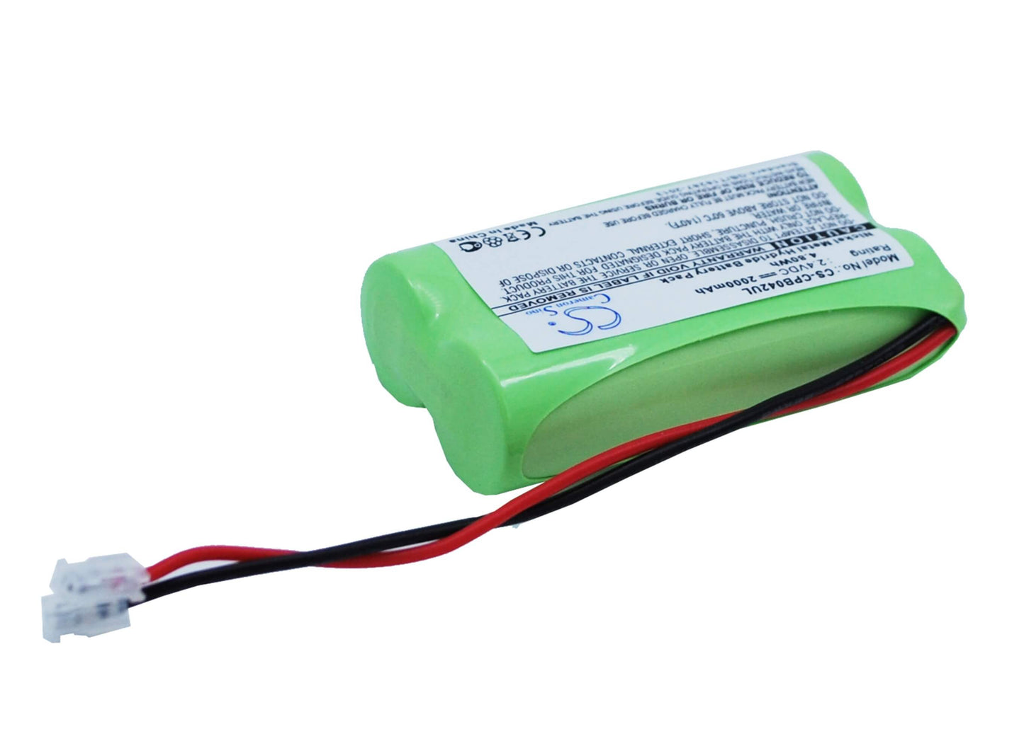 2.4V, 2000mAh, Ni-MH Battery fits Universel, Aa X 2, 4.8Wh