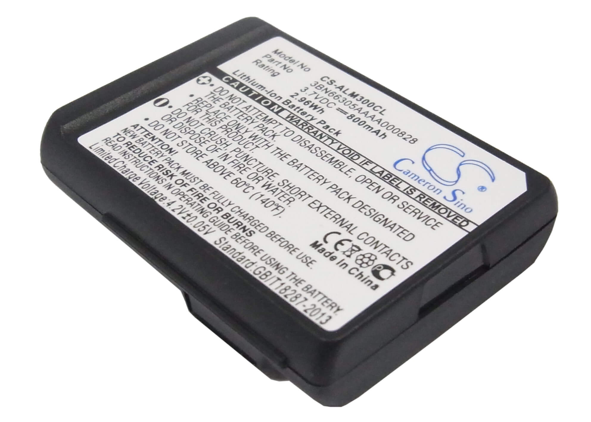 3.7V, 800mAh, Li-ion Battery fits Alcatel, 300 Dect, Mobile 300 Dect, 2.96Wh