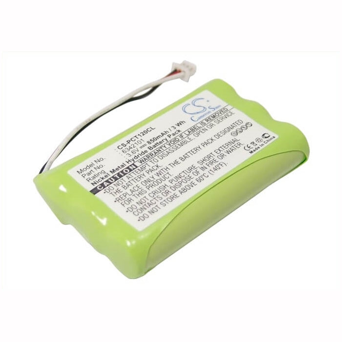 3.6V, 850mAh, Ni-MH Battery fits Plantronics, Ct11, Ct12, 3.06Wh