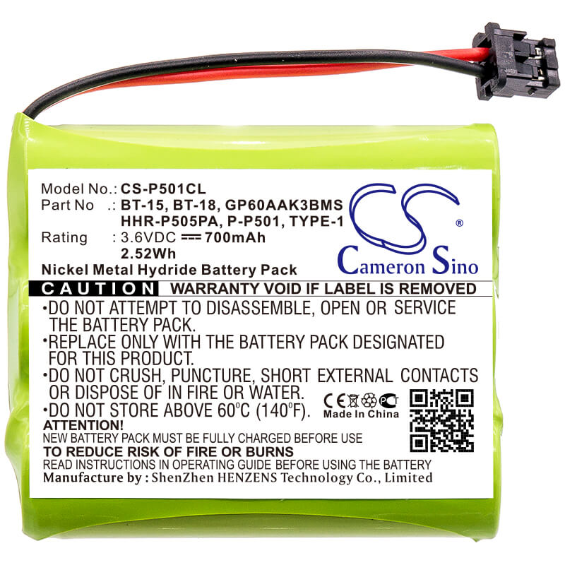 3.6V, 700mAh, Ni-MH Battery fits Bell Phone, 31001, 32001, 2.52Wh