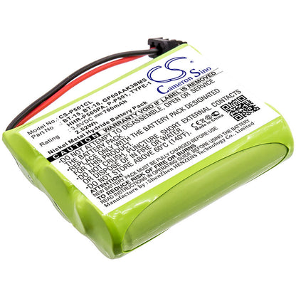 3.6V, 700mAh, Ni-MH Battery fits Cobra, 213021-n-001, Cp1155, 2.52Wh