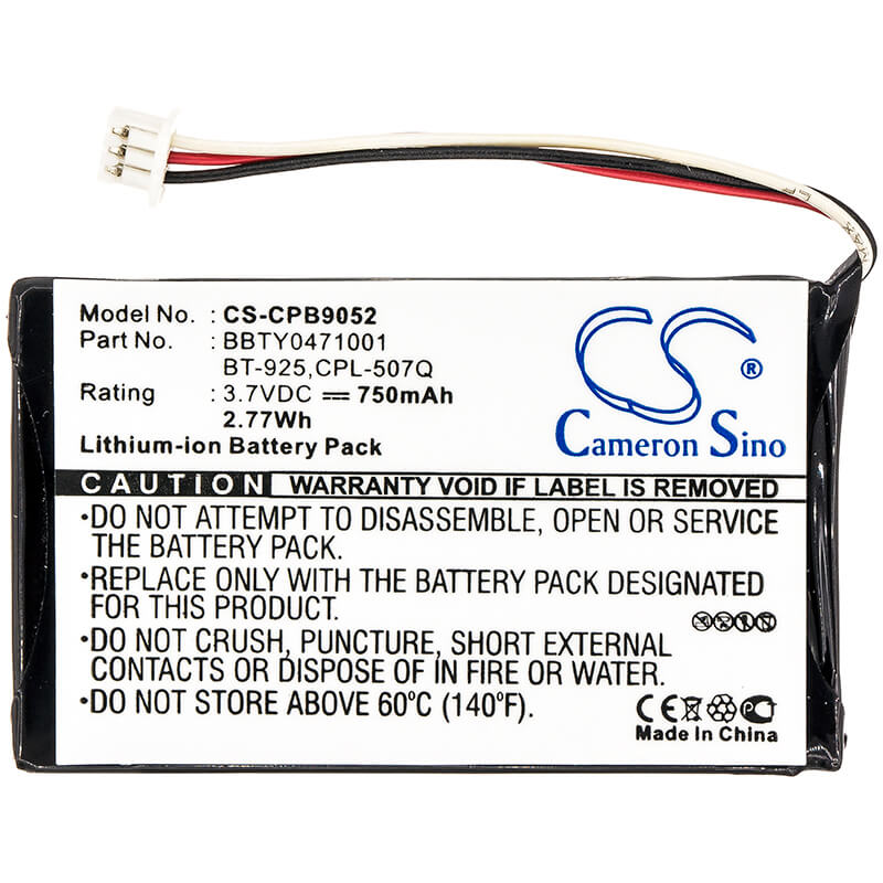 3.7V, 750mAh, Li-ion Battery fits Uniden, Tru-c46, Tru-c56, 2.775Wh