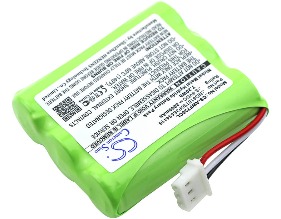 3.6V, 2000mAh, Ni-MH Battery fits At&t, Wf720, 7.2Wh