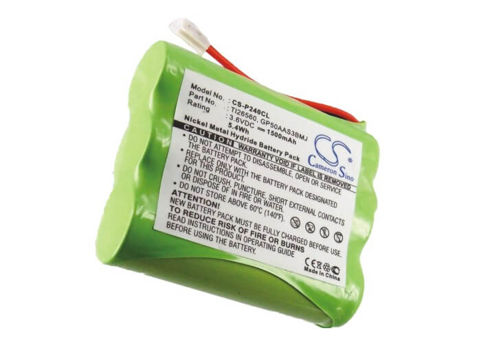 3.6V, 1500mAh, Ni-MH Battery fits Sanik, 3snaa60sj1, 3snaa80sj1, 5.4Wh