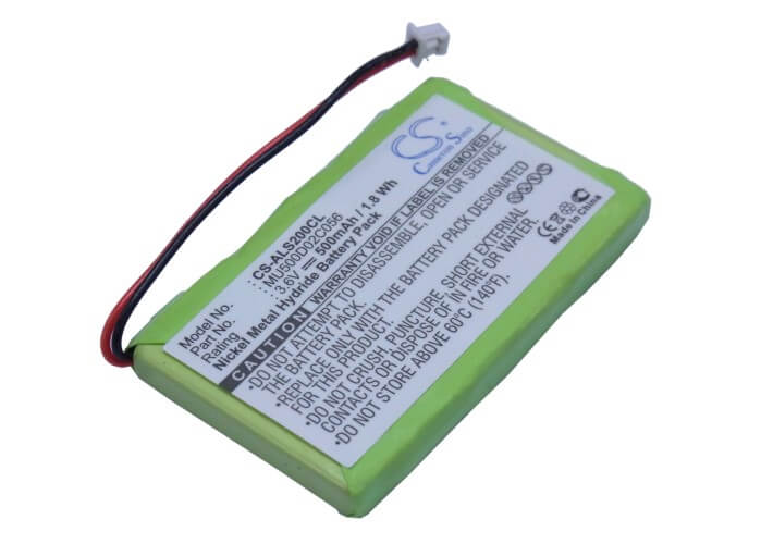 3.6V, 500mAh, Ni-MH Battery fits Audioline, 591738, G61224xt00, 1.8Wh