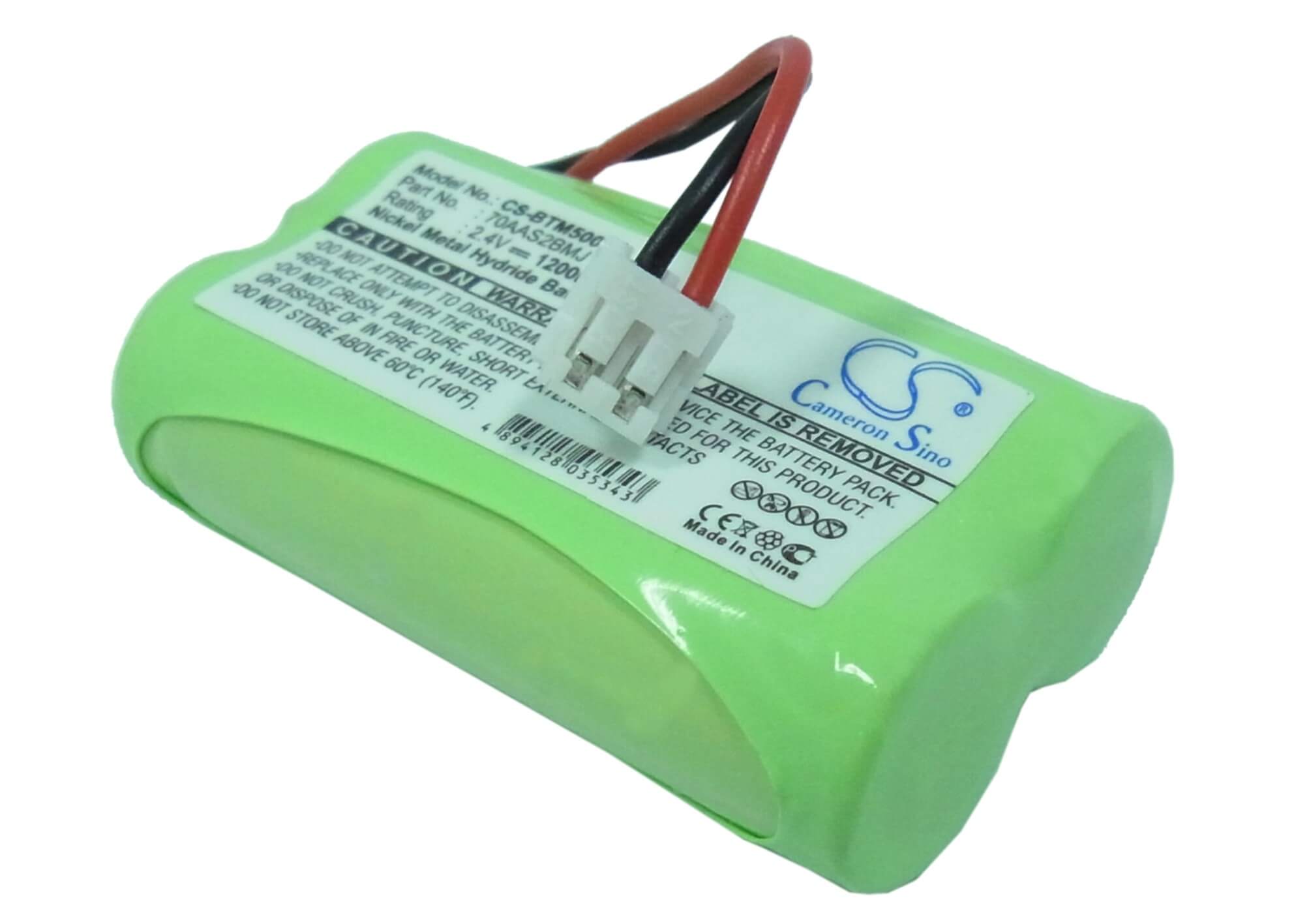2.4V, 1200mAh, Ni-MH Battery fits Bti, Clarity 600, Synergy 500, 2.88Wh