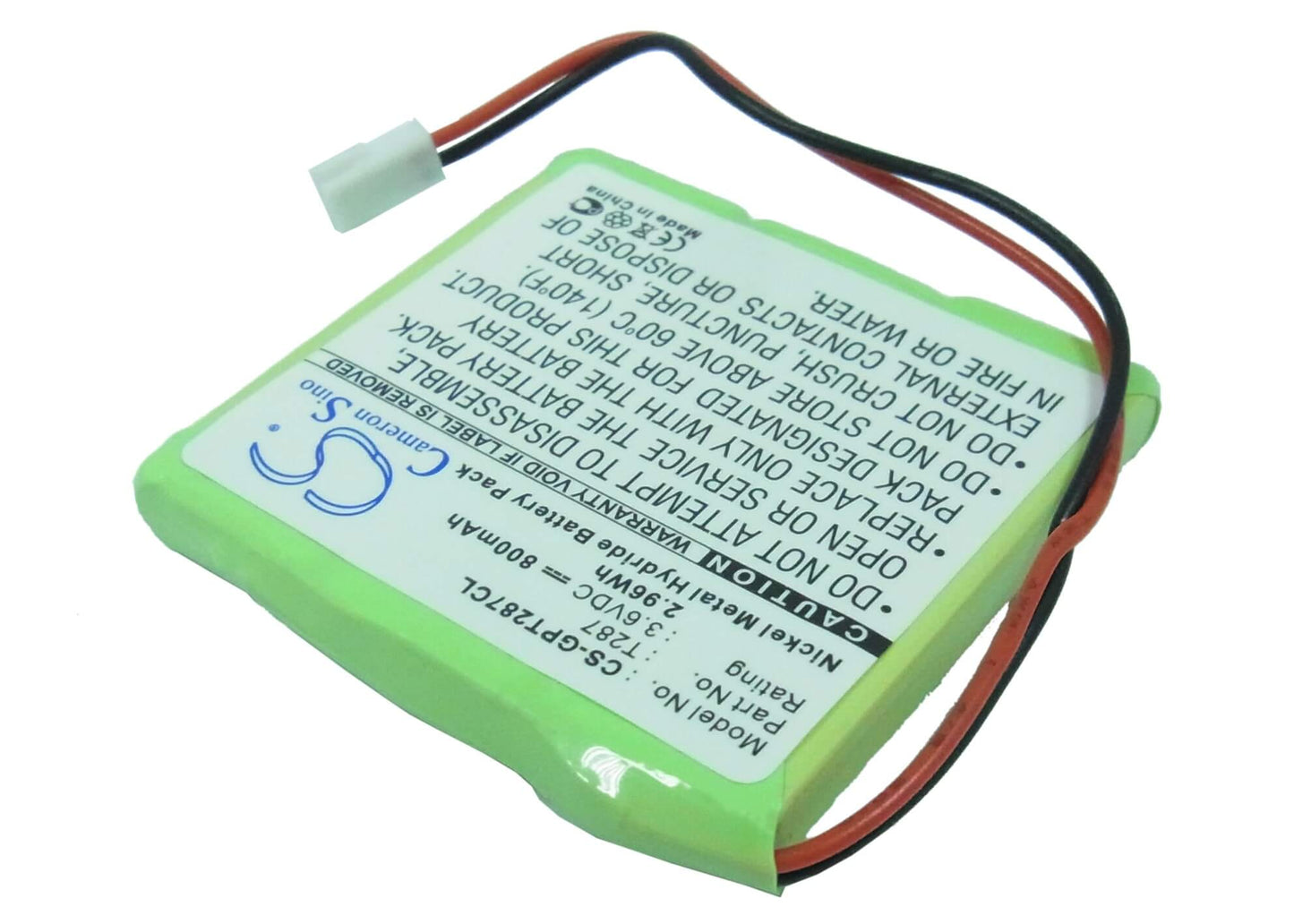 3.6V, 800mAh, Ni-MH Battery fits Philips, Td9274, Td9292, 2.88Wh