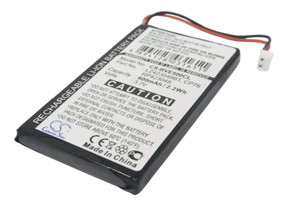 3.7V, 600mAh, Li-ion Battery fits Bti, Verve 500, Verve 500 Black, 2.22Wh