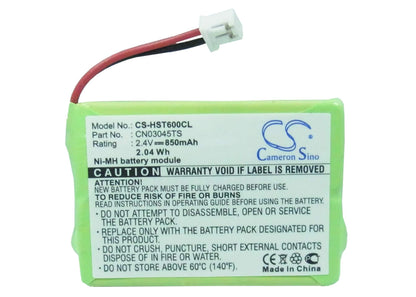 2.4V, 850mAh, Ni-MH Battery fits Hagenuk, Aio 600, 2.04Wh