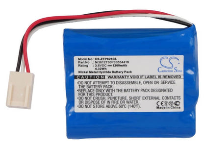 3.6V, 1200mAh, Ni-MH Battery fits Zte, Wp612, Wp623, 4.32Wh