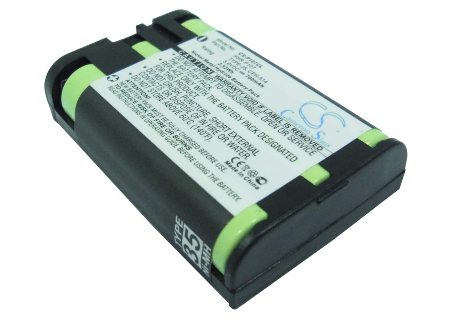 3.6V, 700mAh, Ni-MH Battery fits Radio Shack, 2300479, 23-479, 2.52Wh