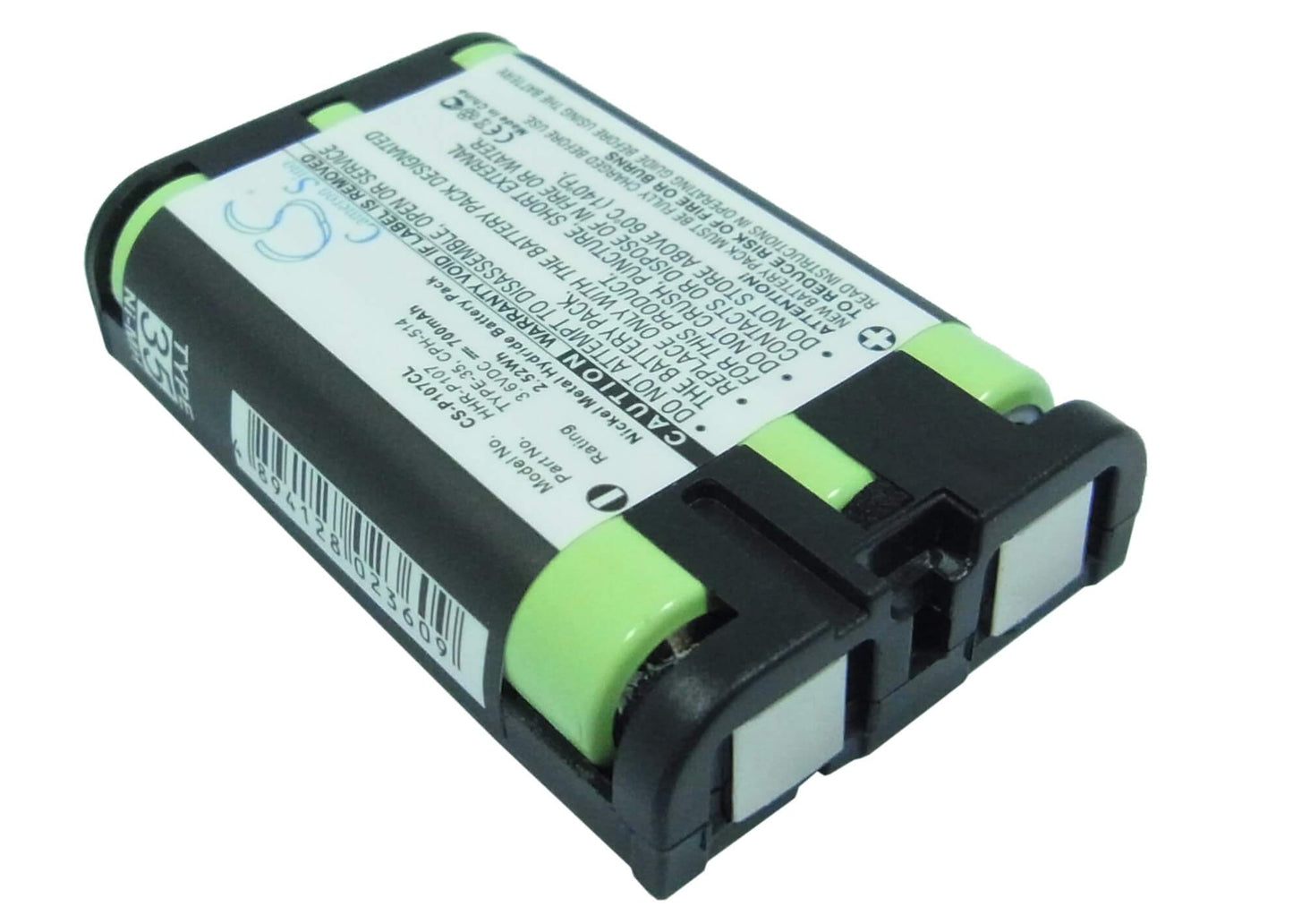 3.6V, 700mAh, Ni-MH Battery fits Radio Shack, 2300479, 23-479, 2.52Wh