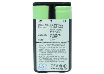2.4V, 1500mAh, Ni-MH Battery fits Ge, Tl96511, 3.6Wh