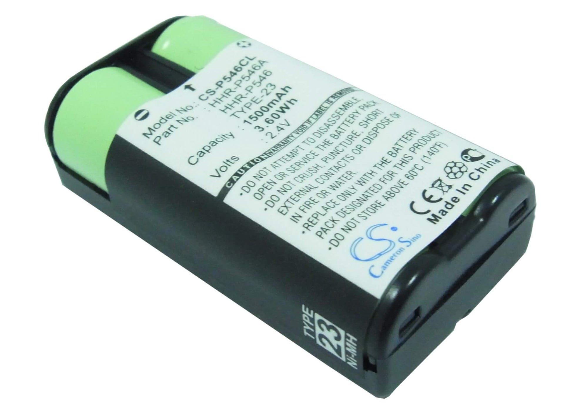 2.4V, 1500mAh, Ni-MH Battery fits Recoton, T1221, 3.6Wh