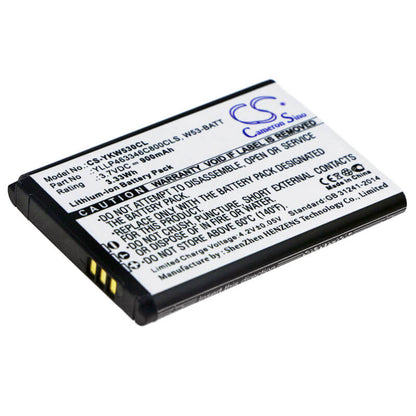 3.7V, 900mAh, Li-ion Battery fits Yealink, W53, W53h, 3.33Wh