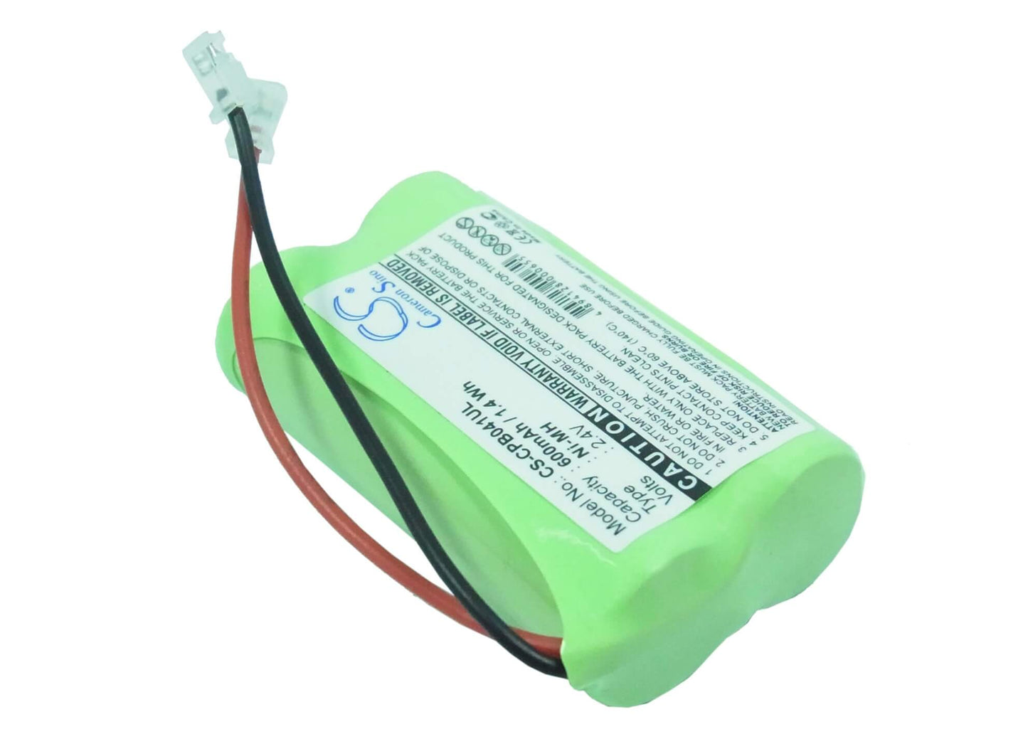 2.4V, 600mAh, Ni-MH Battery fits Universal, Aa X 2, 1.44Wh