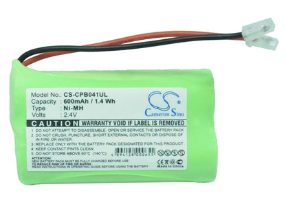 2.4V, 600mAh, Ni-MH Battery fits Universal, Aa X 2, 1.44Wh