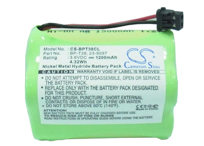 3.6V, 1200mAh, Ni-MH Battery fits Sony, Spp-a2770, Spp-a2780, 4.32Wh