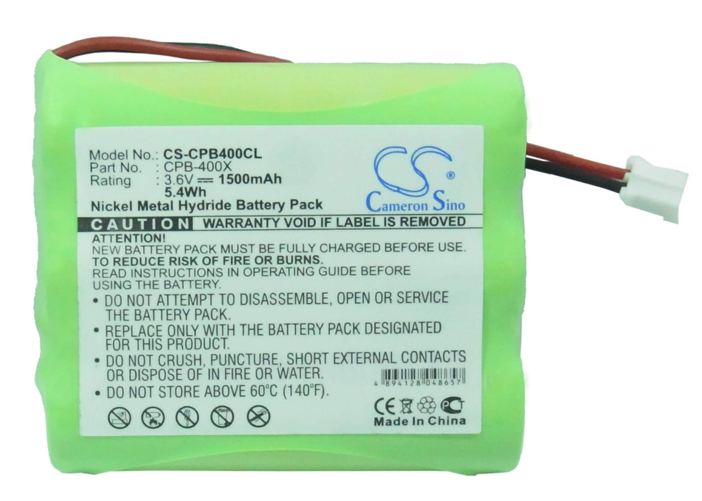 3.6V, 1500mAh, Ni-MH Battery fits Siemens, 240, 242, 5.4Wh