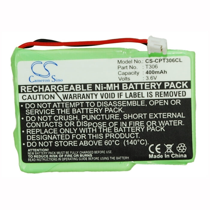 3.6V, 400mAh, Ni-MH Battery fits Swisscom, Aton Cl306, Cl-306, 1.44Wh