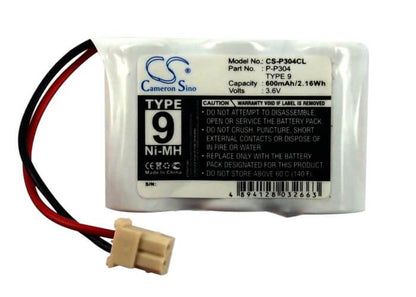 3.6V, 600mAh, Ni-MH Battery fits Pacific Bell, 3523403380, 810, 2.16Wh