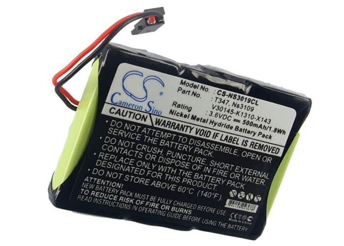 3.6V, 500mAh, Ni-MH Battery fits Kpn, Chicago 330 Micro, 1.8Wh