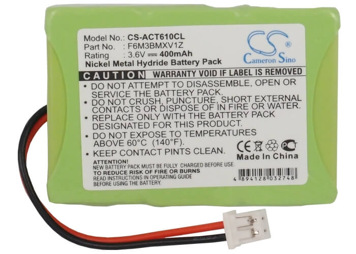 3.6V, 400mAh, Ni-MH Battery fits Auerswald, Comfort Dect 610, 1.44Wh