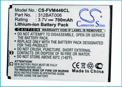 3.7V, 700mAh, Li-ion Battery fits Fritz!fon, 2000 2446, Avm 2000 2446, 2.59Wh