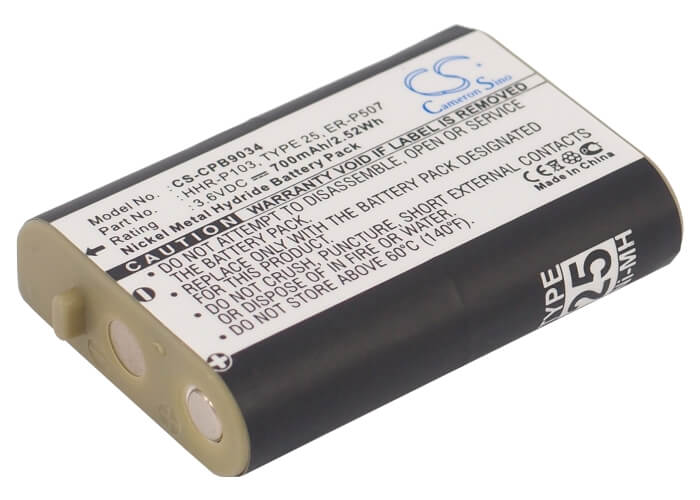 3.6V, 700mAh, Ni-MH Battery fits Radio Shack, 23966, 23-966, 2.52Wh