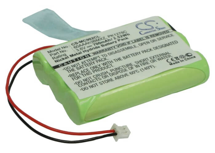 3.6V, 700mAh, Ni-MH Battery fits Eads, Mc900, Mc901, 2.52Wh