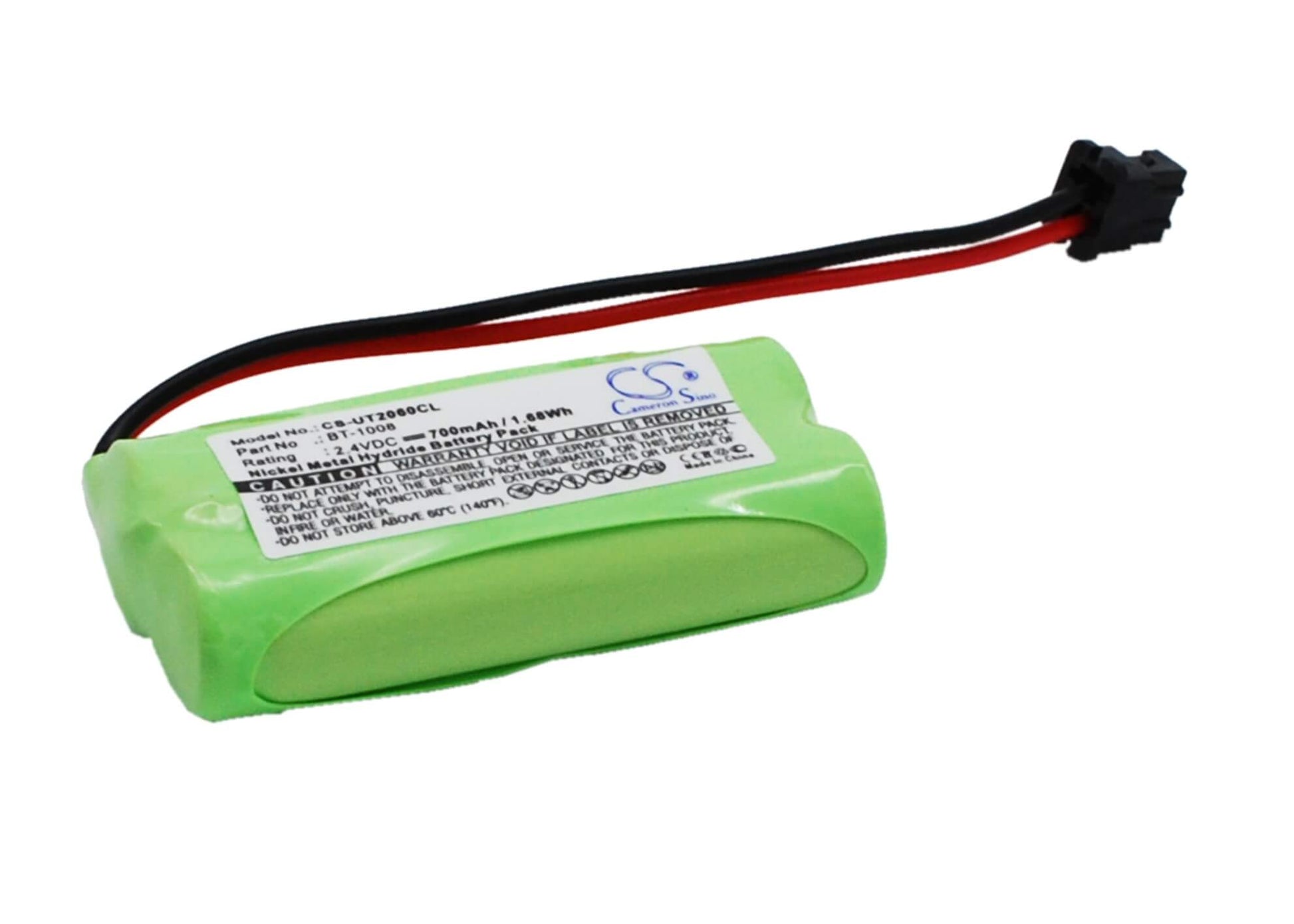2.4V, 700mAh, Ni-MH Battery fits Uniden, 1780-2, D1361, 1.68Wh