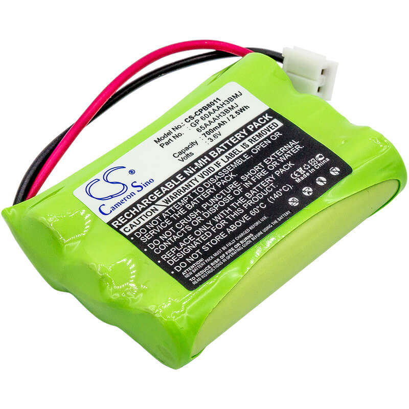 3.6V, 700mAh, Ni-MH Battery fits Olympia, Birdy Voice, Serd Concord 3263, 2.52Wh