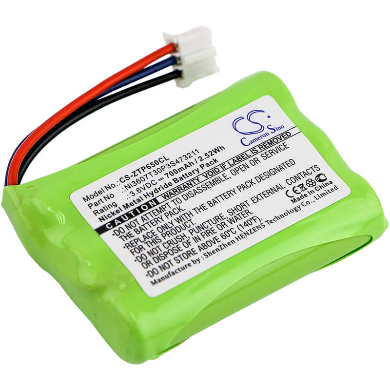 3.6V, 700mAh, Ni-MH Battery fits Zte, Wp650, Wp850, 2.52Wh
