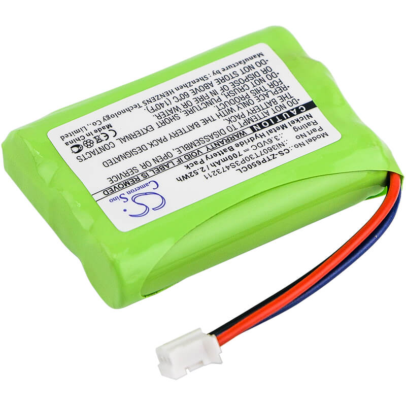 3.6V, 700mAh, Ni-MH Battery fits Zte, Wp650, Wp850, 2.52Wh