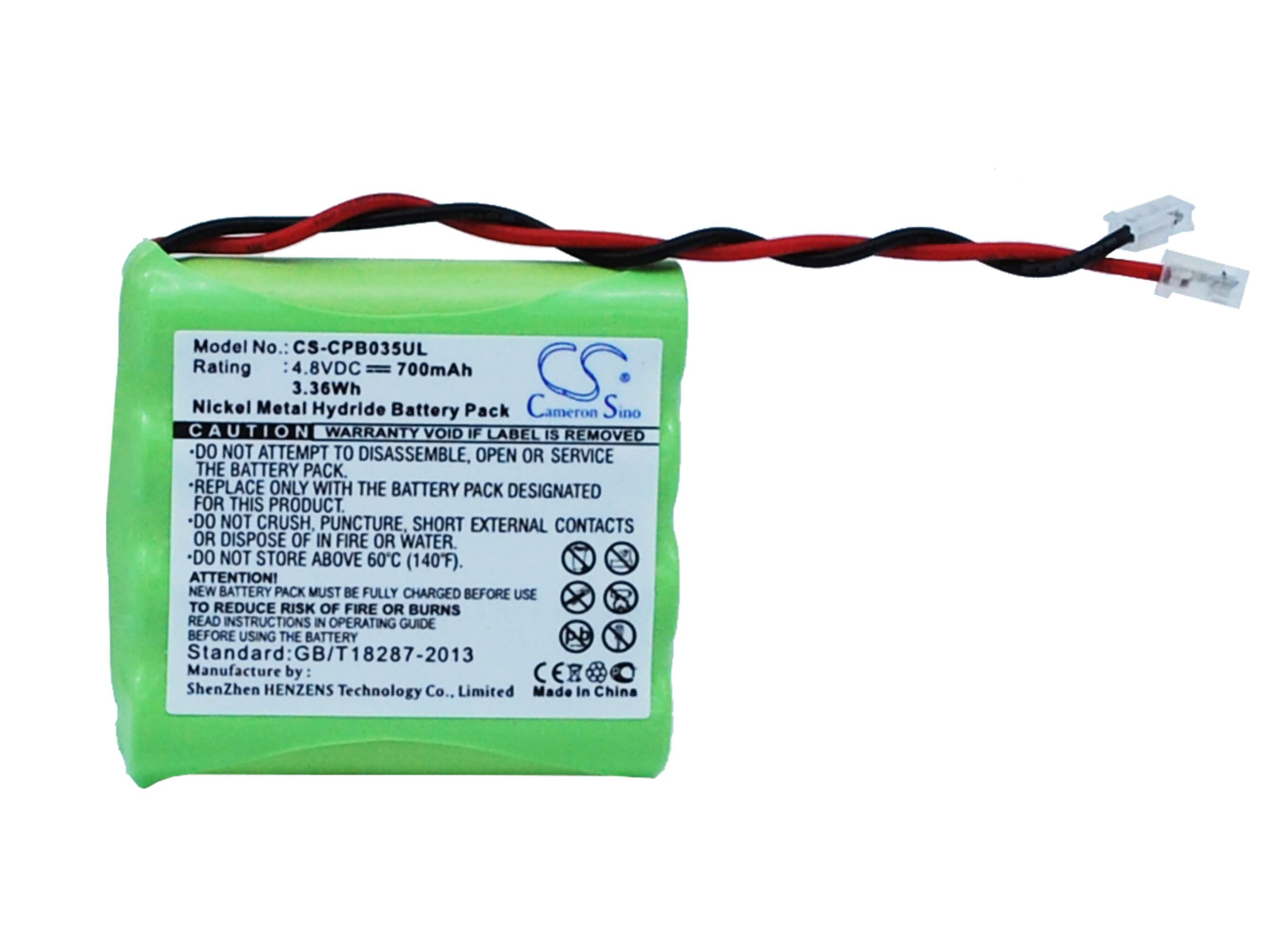 4.8V, 700mAh, Ni-MH Battery fits Universel, Aaa X 4, 3.36Wh