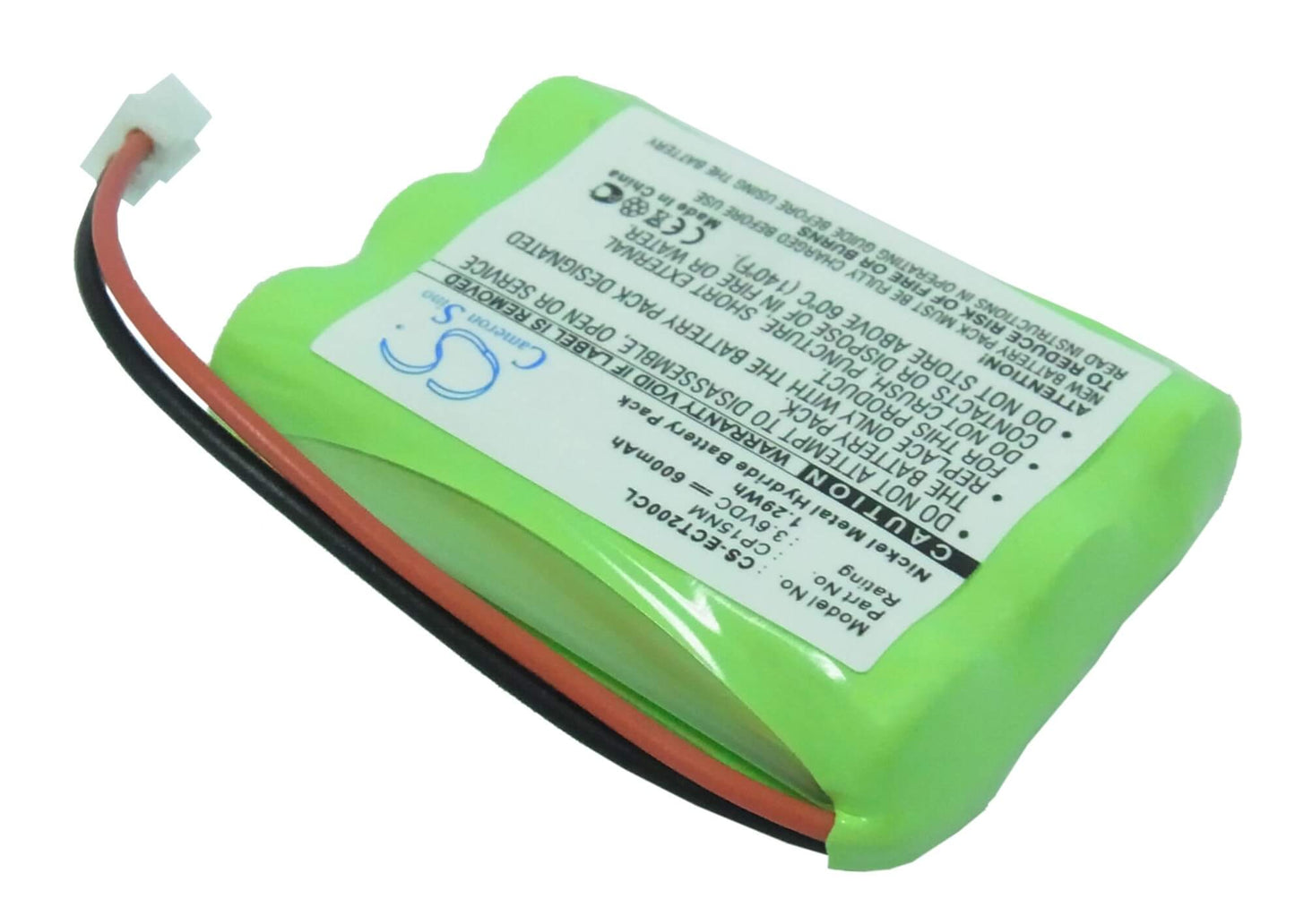 3.6V, 600mAh, Ni-MH Battery fits Gp, 55aaah3bx, T274, 2.16Wh