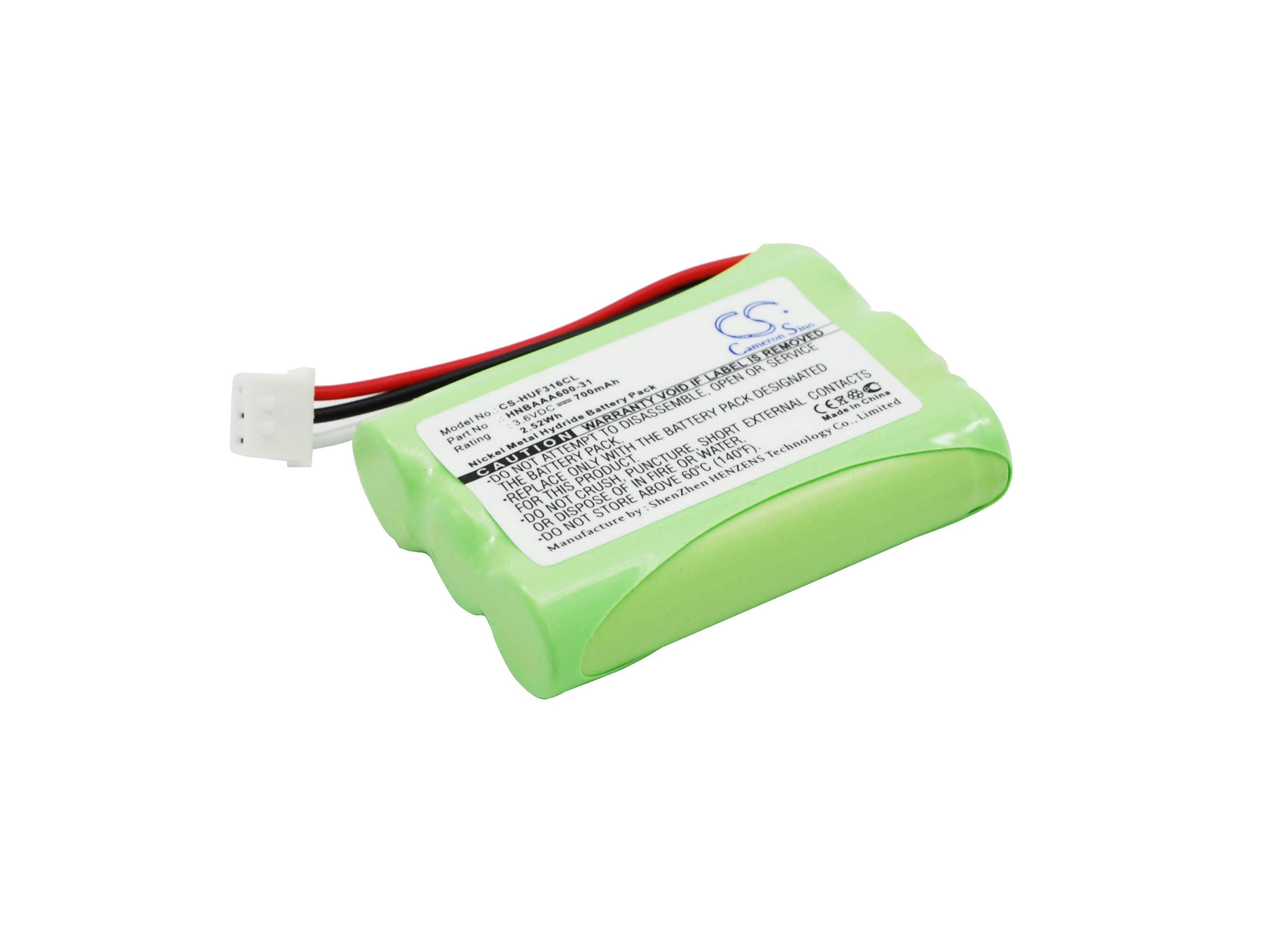 3.6V, 700mAh, Ni-MH Battery fits Huawei, F202, F316, 2.52Wh