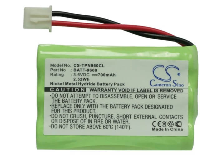 3.6V, 700mAh, Ni-MH Battery fits Telematrix, 9600, 9621p, 2.52Wh
