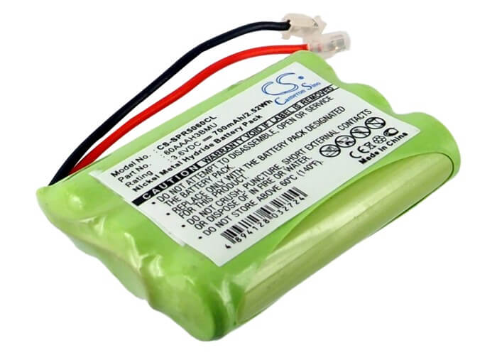 3.6V, 700mAh, Ni-MH Battery fits Samsung, Spr-5050, Spr-5060, 2.52Wh