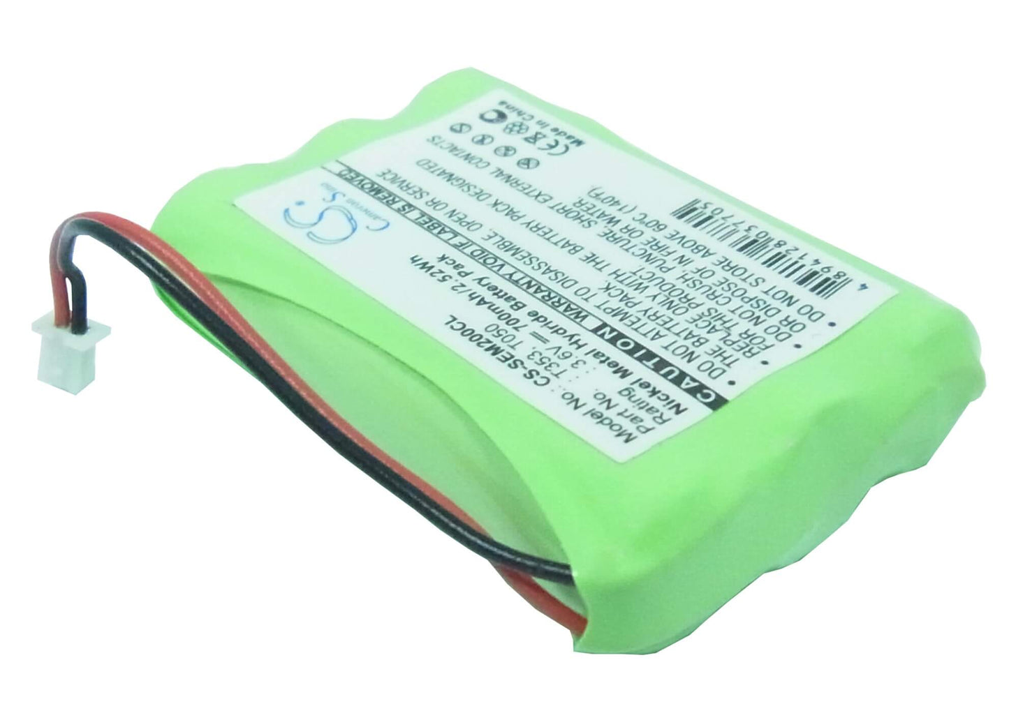 3.6V, 700mAh, Ni-MH Battery fits Gp, T050, T353, 2.52Wh