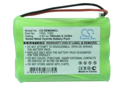3.6V, 700mAh, Ni-MH Battery fits Doro, Matra, 2.52Wh