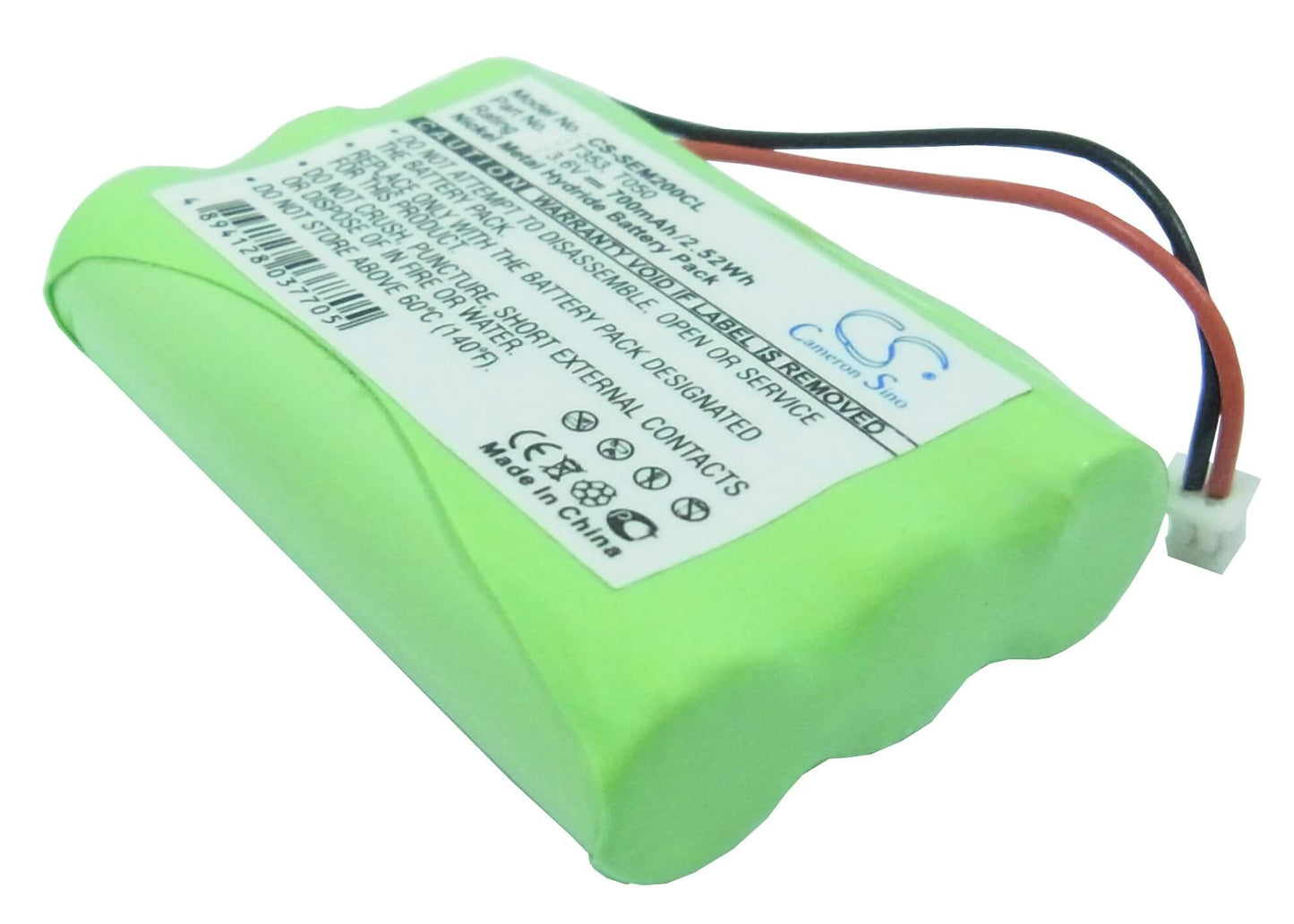 3.6V, 700mAh, Ni-MH Battery fits Nortel, Mc901, 2.52Wh